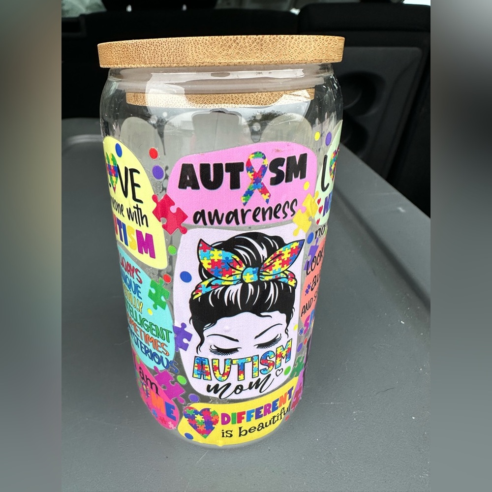 New Autism Awareness Autism Mom Glass Libbey